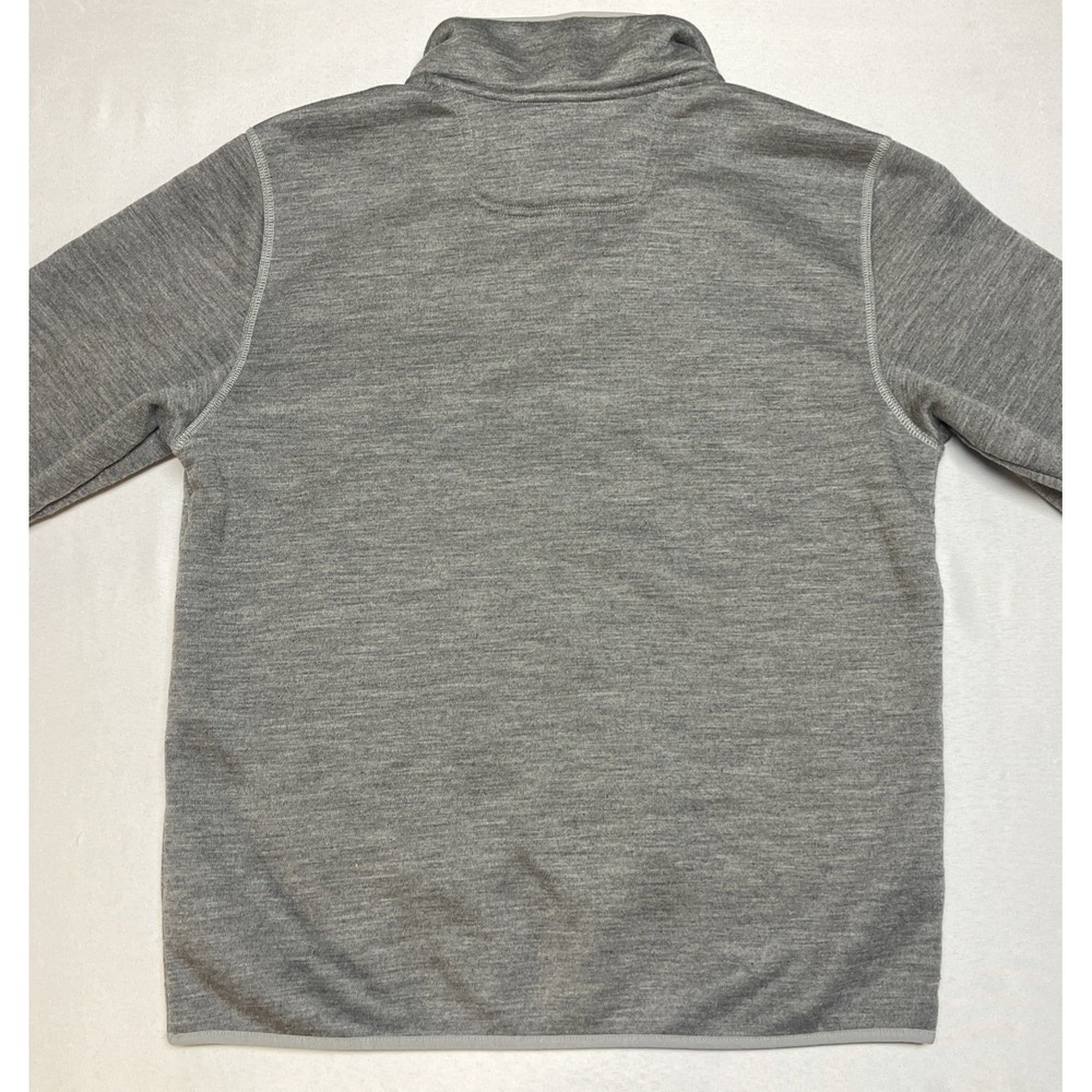 The North Face Wool Sherpa Gray Fleece Lined Quarter Snap Pullover Men's Medium - Picture 3 of 9
